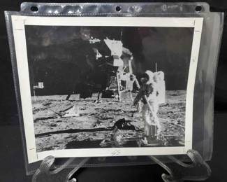 UM102Apollo 11 Buzz Aldrin BW Photo Print