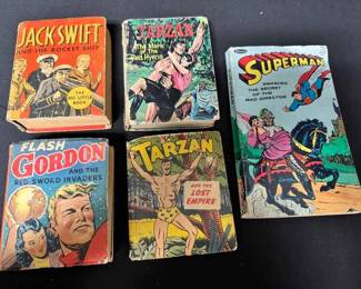 UM240Vintage 1930s1960s Big Little Books Tarzan, Flash Gordon, Jack Swift And Superman Whitman Book