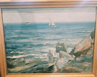 Plein Air coastal impressionist oil