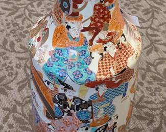 Tall Japanese antique vase