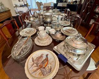 Sets of fine chima along with this great collection Vintage porcelain collector plate featuring "Game Birds of the World" series by artist Basil Ede, manufactured by Limoges for the Franklin Mint around 1978–1980. of