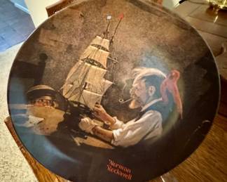 This is "The Ship Builder" collector plate from Norman Rockwell's 1980 Heritage Collection by Knowles China