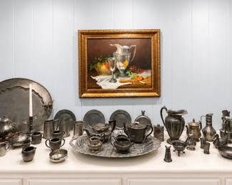 Collection of pewter