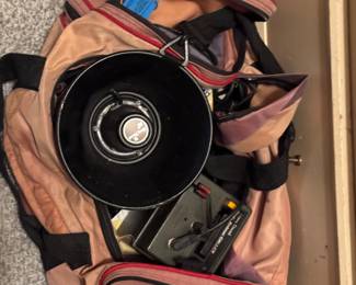 Orvis bag with duck call items