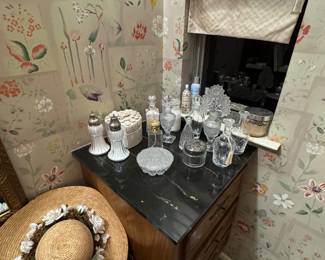 Hats and perfume bottles