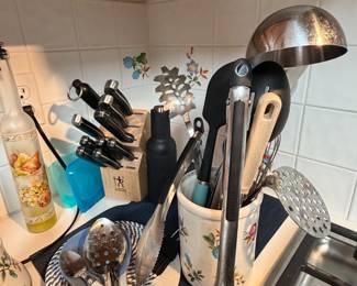 Kitchen utensils, pots and pans, baking, cook books