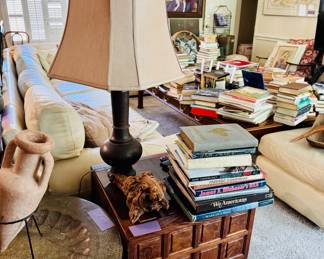 Sculptural pieces, pick your side table then pick the perfect lamp