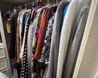 Great closets full of clothes