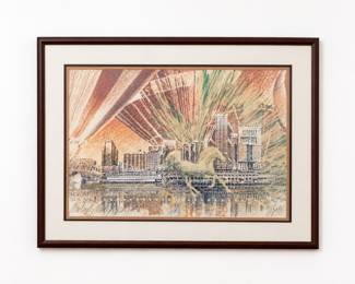 the official 1990 Kentucky Derby Festival poster created by artist Sonny Whittle