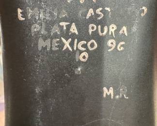 Emilia Castillo Mexico of ceramic and believe Sterling Silver inlay