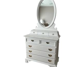 White Lexington Dresser With Mirror