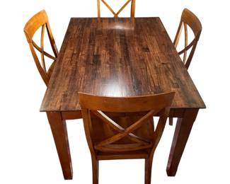 Wood Dining Table With 4 Chairs