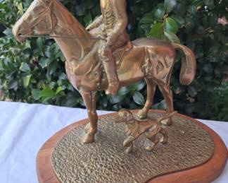 BRASS HORSE & RIDER