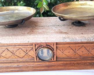 ANTIQUE MARBLE TOP SCALE
