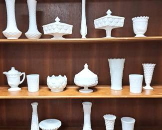 MILK GLASS LOT
