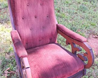 RARE THOMAS DAY ROCKING CHAIR 1865