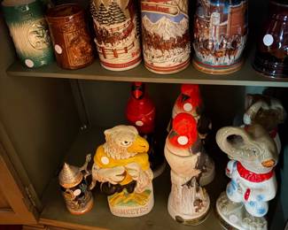 steins & liquor bottles