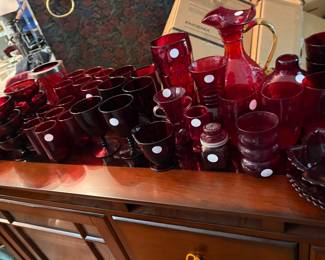 red glassware