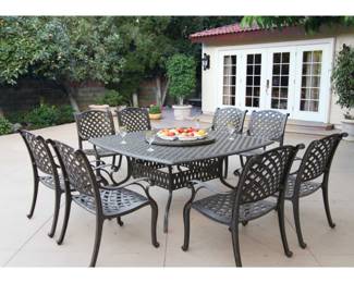 Cast alum lrg dining set