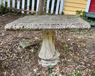 Antique cement table 