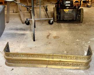 Late 1800’s brass fireplace fender