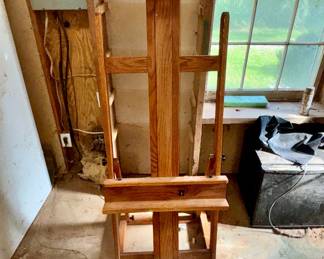 Amazing solid Oak Large art easel 