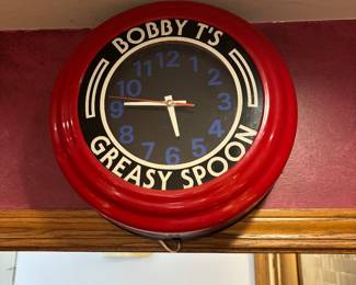 Greasy spoon kitchen clock nostalgic style 
