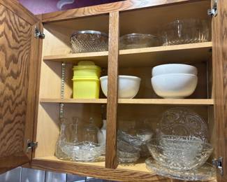 dishes granny glass serving pieces
