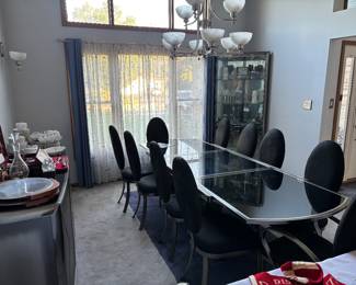 Design Institute of America, contemporary dining room, set brush, chrome glass