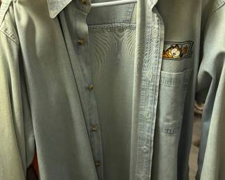 garfield denim shirt