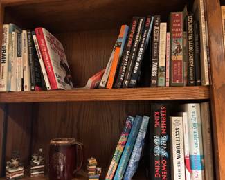 Tons of books, Lots of thrillers 