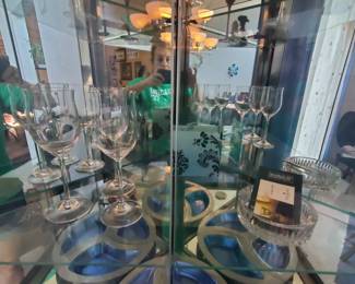 waterford crystal (smooth wine glasses) 3 available and wine coaster