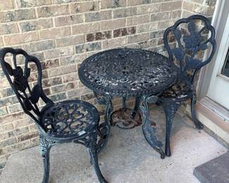 wrought iron bistro set
