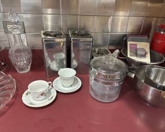 vintage canister set stainless