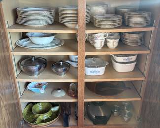 Corning ware and serving pieces 