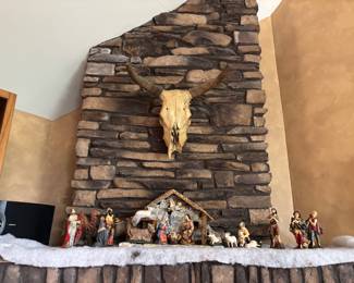 Barge Vintage nativity set