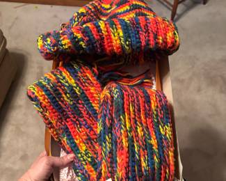Fun bright vintage knitted set