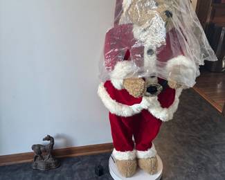 Approximately 4 foot tall Santa bear Statue