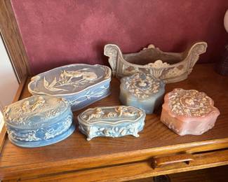Incolay trinket and jewelry boxes 