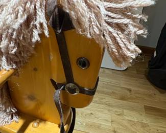 Vintage Wooden Rocking Horse