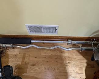 Raw Power Fitness Products EZ Curl Bar and Standard Barbell