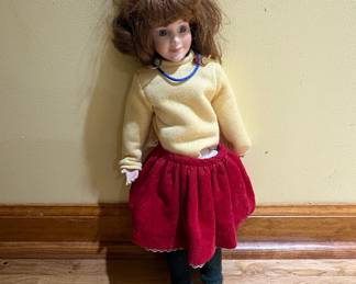 Porcelain Collector Doll with Ice Skates