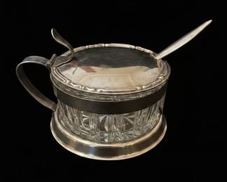 Silver-Plated Jam Pot with Spoon