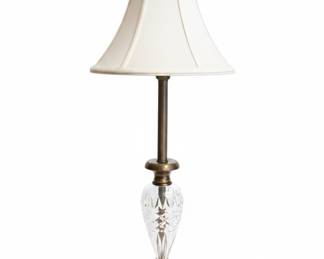 Vintage Brass and Crystal Table Lamp