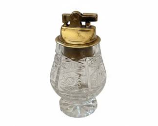 Vintage Cut Glass Table Lighter - Germany