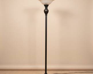 Torchiere Floor Lamp with Frosted Glass Shade