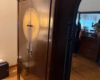 Chinese Wedding Cabinet with Brass Hardware