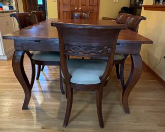 Dining Room Set with Lattice-Back Chairs