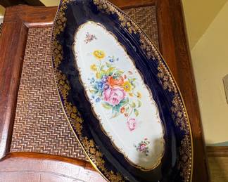 Couleuvre France Veritable Cobalt Serving Dish