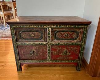 Tibetan Hand-Painted Chest